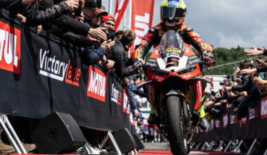 Yari Montella, 2026 Czech WorldSBK, parc ferme. Credit: Gold and Goose.