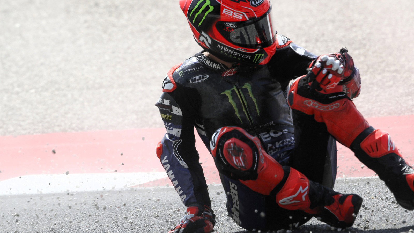 Fabio Quartararo crash, Friday, 2026 Italian MotoGP. 