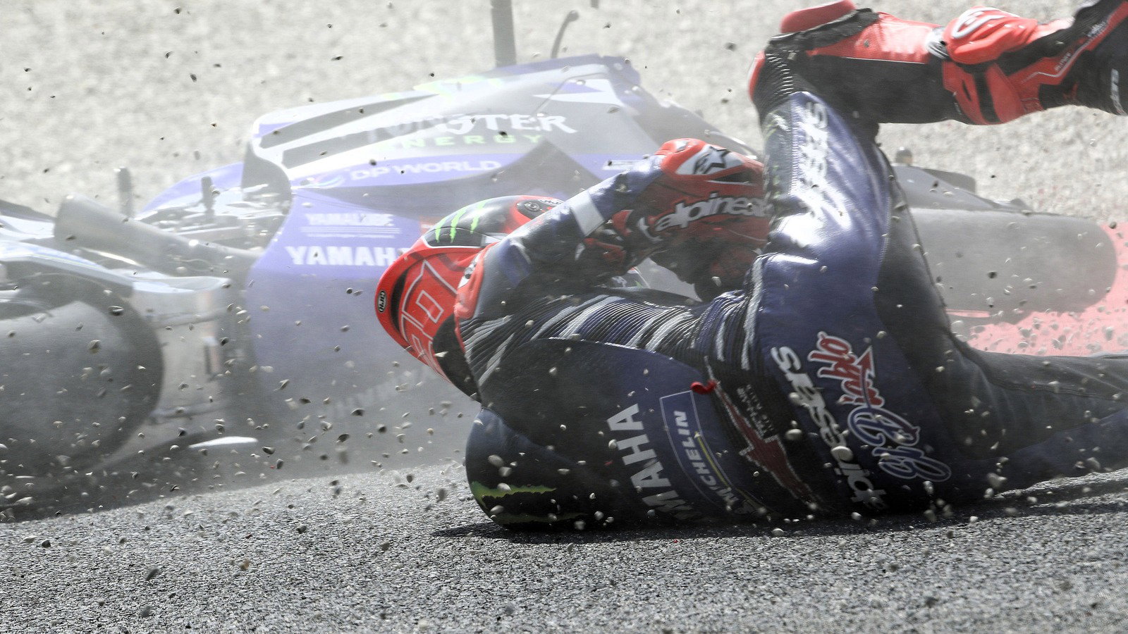 Fabio Quartararo crash, Friday, 2026 Italian MotoGP. 