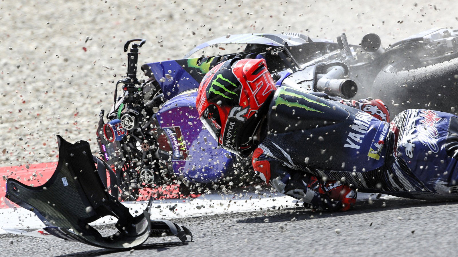 Fabio Quartararo crash, Friday, 2026 Italian MotoGP.