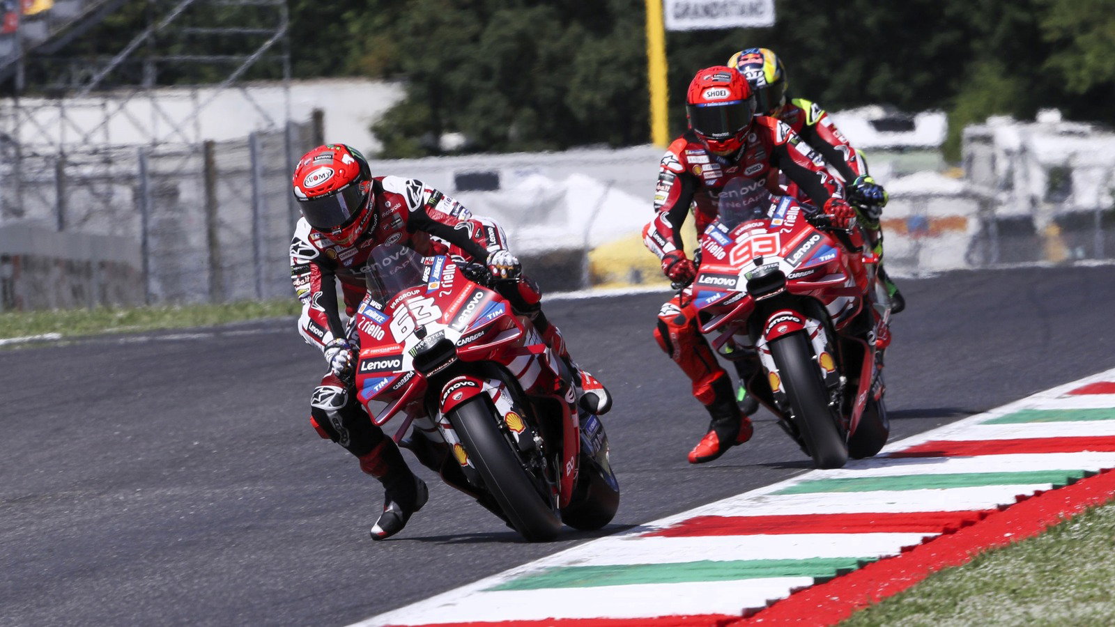 Pecco Bagnaia, Marc Marquez, 2026 Italian MotoGP.