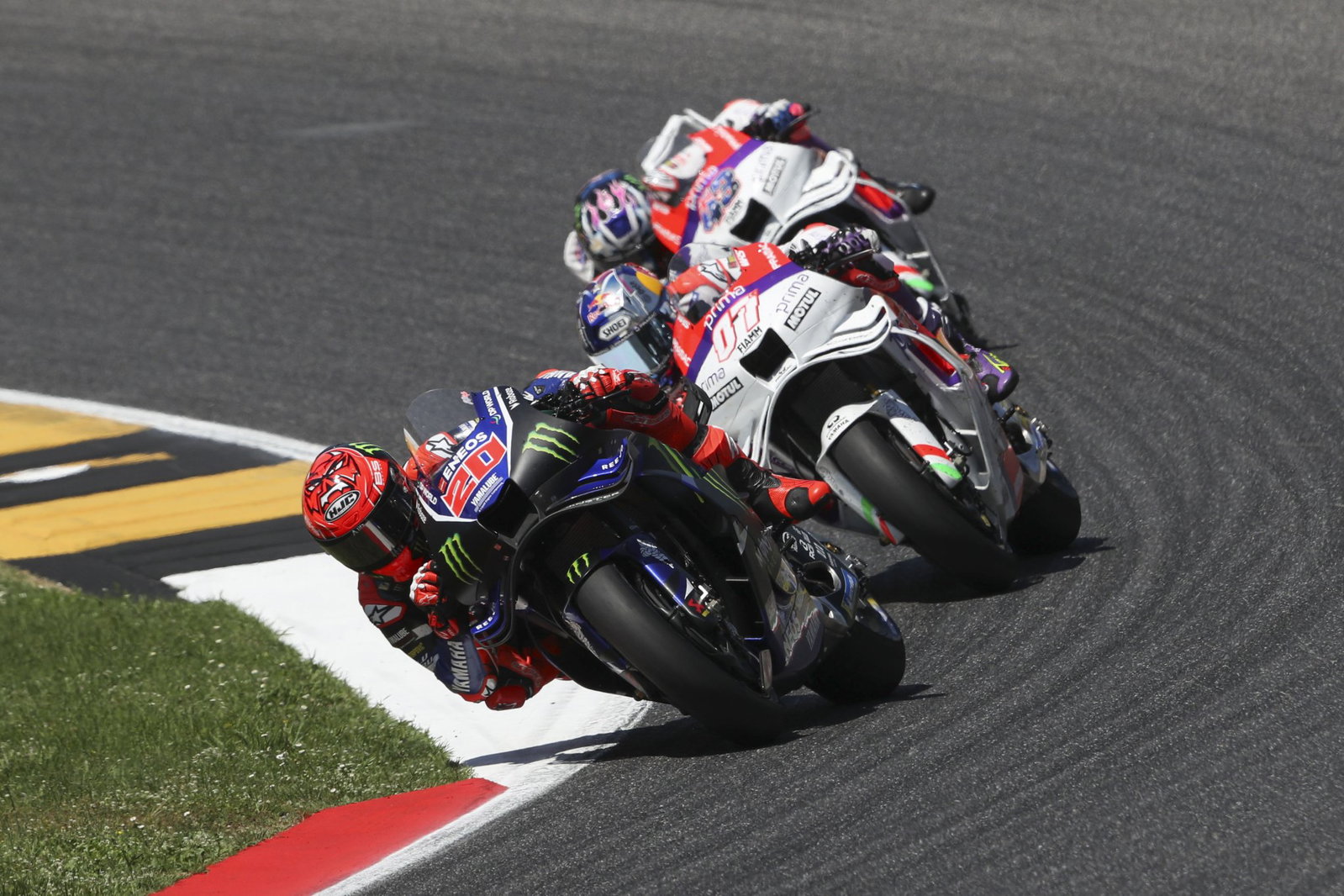 Fabio Quartararo, Toprak Razgatlioglu, Jack Miller, 2026 Italian MotoGP.
