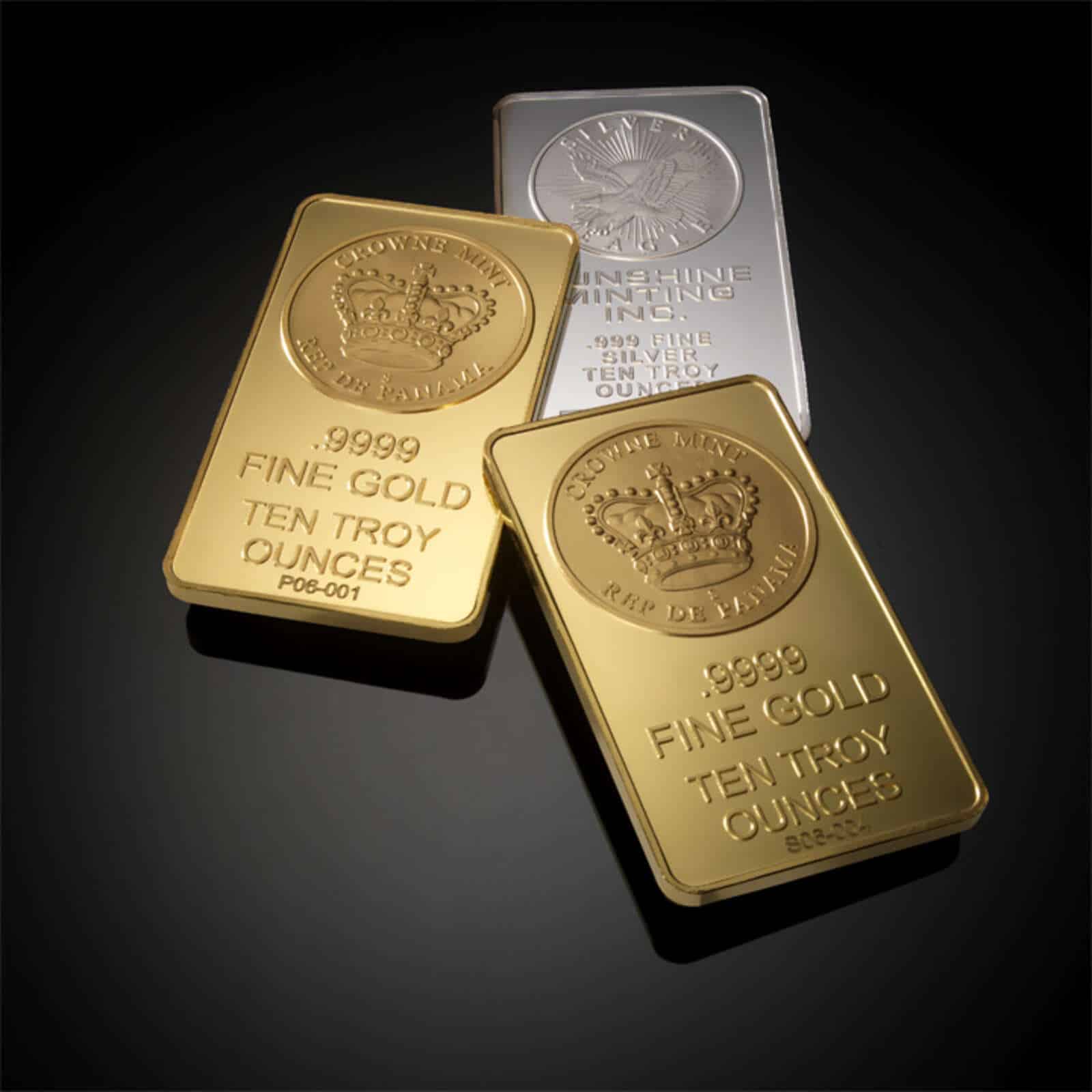 Gold and Sliver bars