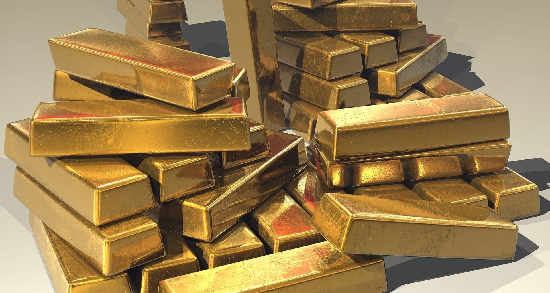 A pile of gold bars.