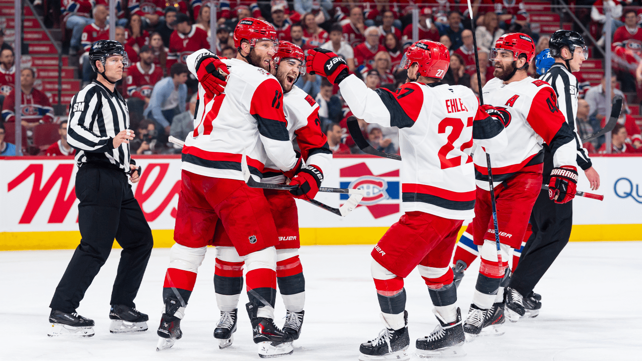 Hurricanes shut out Canadiens in Game 4, move 1 win from Stanley Cup Final
