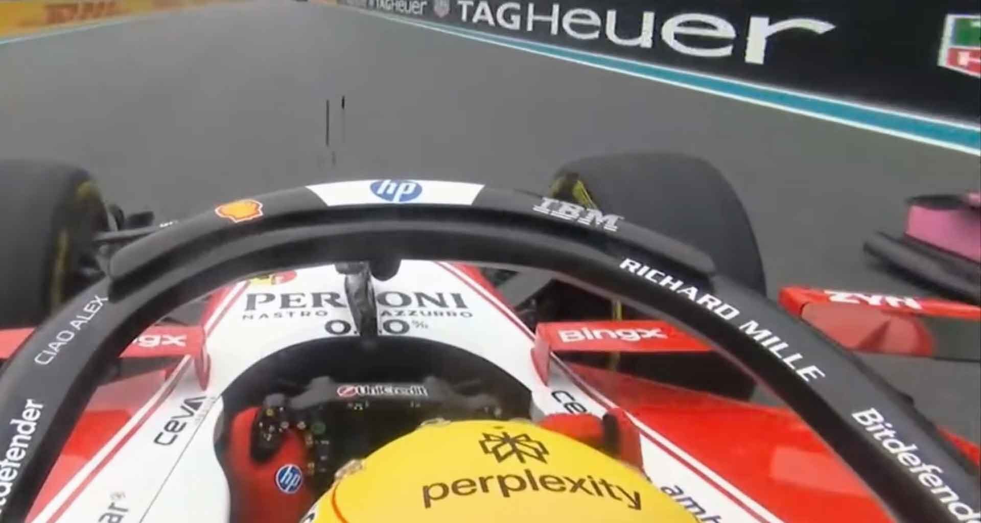 Hamilton gave Colapinto the finger as he overtook