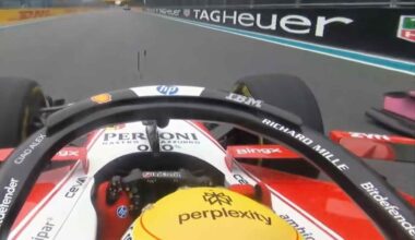 Hamilton gave Colapinto the finger as he overtook