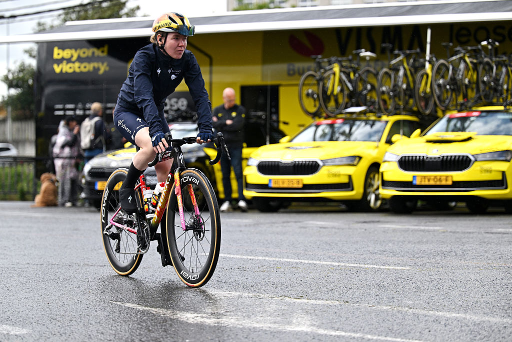 Anna van der Breggen (Team SD Worx-Protime) prior to stage 3 of the 2026 La Vuelta Femenina. (Photo by Szymon Gruchalski/Getty Images)