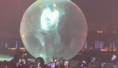 Akon crowd surfing in giant hamster ball backfires during UK show