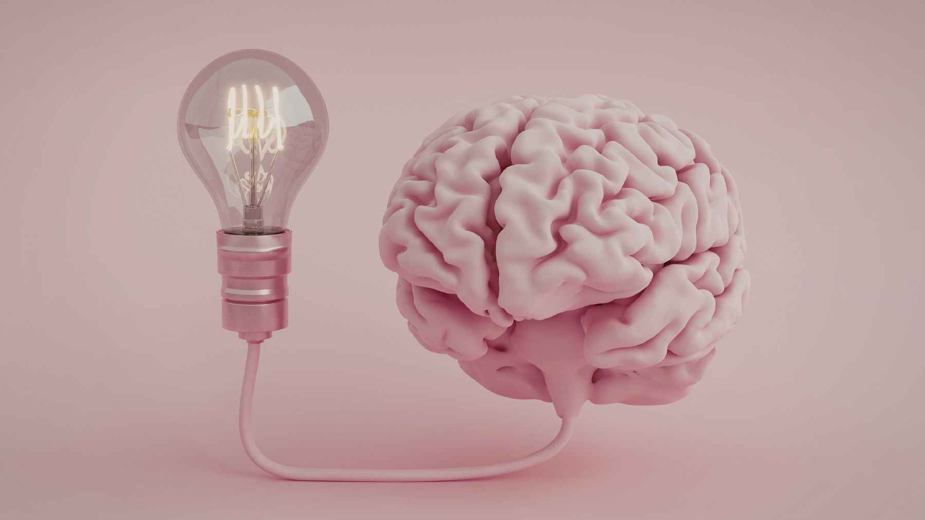 Illustration comparing human brain energy efficiency with the massive power demands of artificial intelligence systems