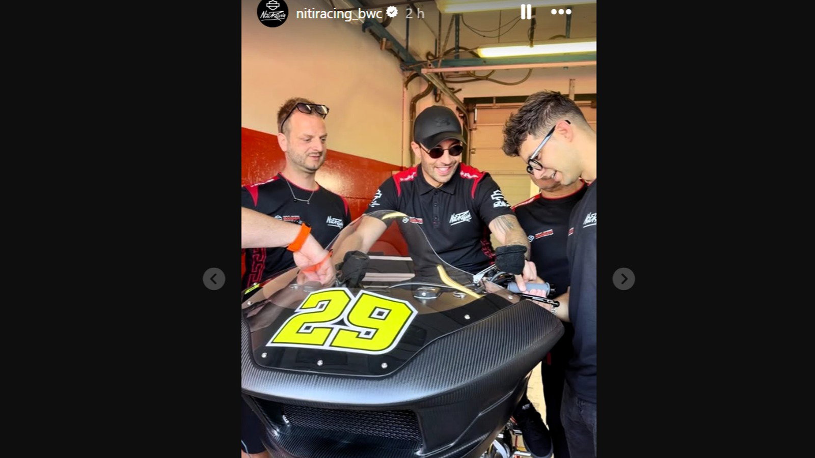 Andrea Iannone tests for Niti Racing at Misano (@nitiracing_bwc)
