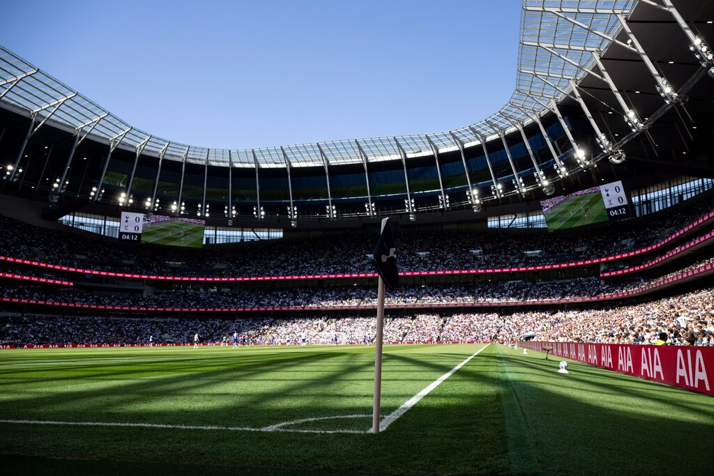 Tottenham vs Everton: A general view of the stadium during the Premier League match between Tottenham Hotspur and Crystal Palace F.C at Tottenham Stadium, London. Photo Sebastian Frej Premier League: Tottenham Hotspur v Crystal Palace