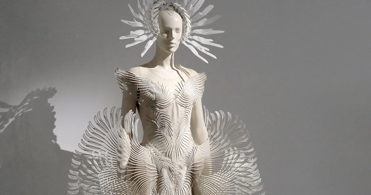 iris van herpen's colossal body of intricate work shows at the brooklyn museum