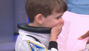 Artemis II crew gives 5-year-old aspiring astronaut Commander Jack a new spacesuit: "It says NASA!"