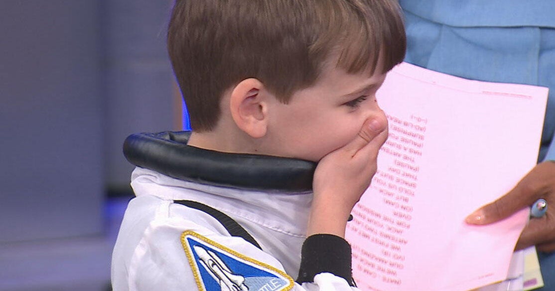 Artemis II crew gives 5-year-old aspiring astronaut Commander Jack a new spacesuit: "It says NASA!"