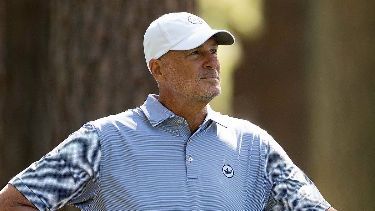 Sports broadcaster Jay Bilas golfing at Edgewood Tahoe Golf Course