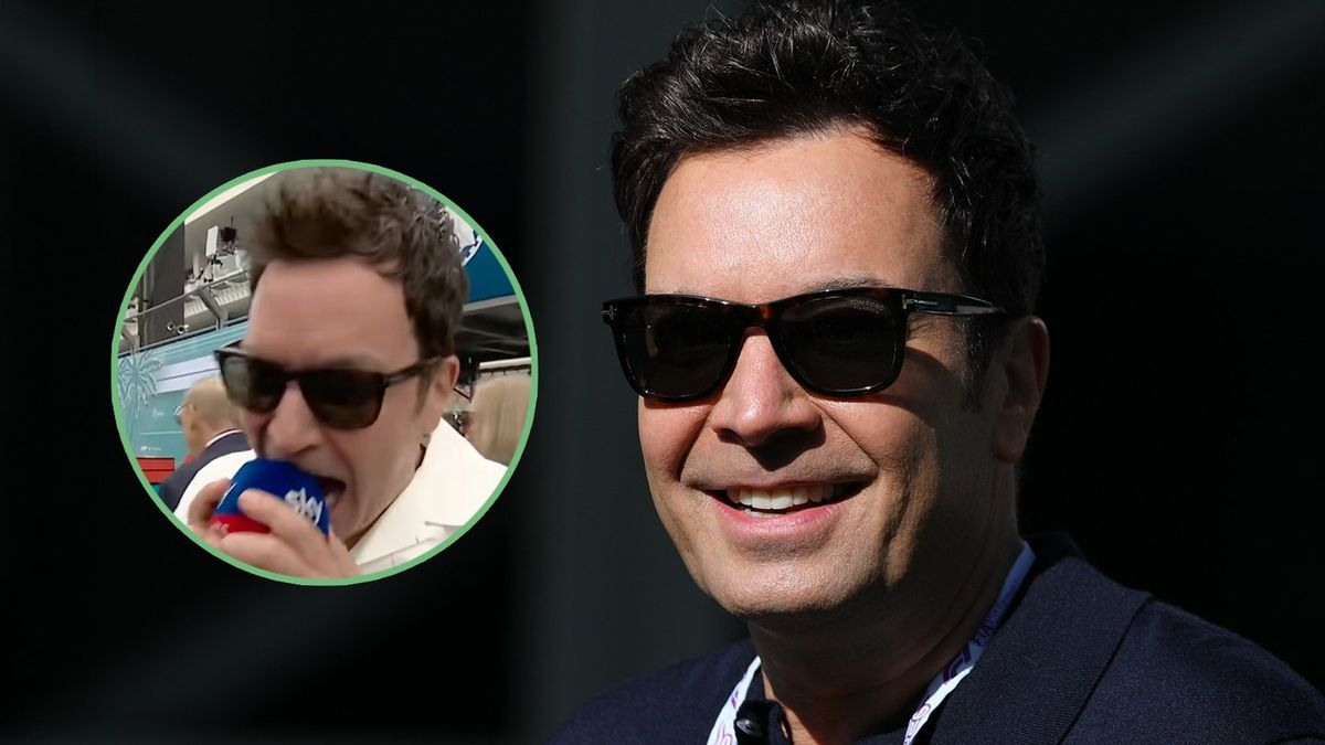 Jimmy Fallon sends message to Martin Brundle after being told off during F1 grid walk
