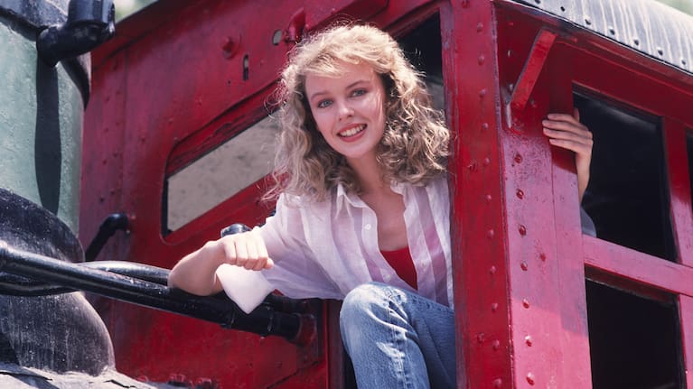 Kylie Minogue in her 'Locomotion' era, 1988.