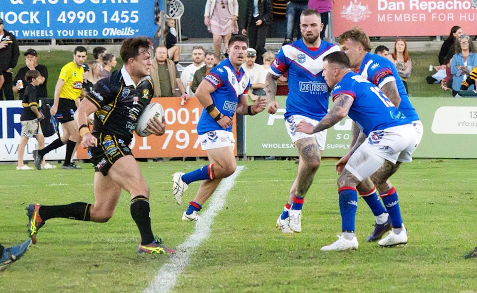 Liam Knight in action for Cessnock Goanas. Image: Supplied