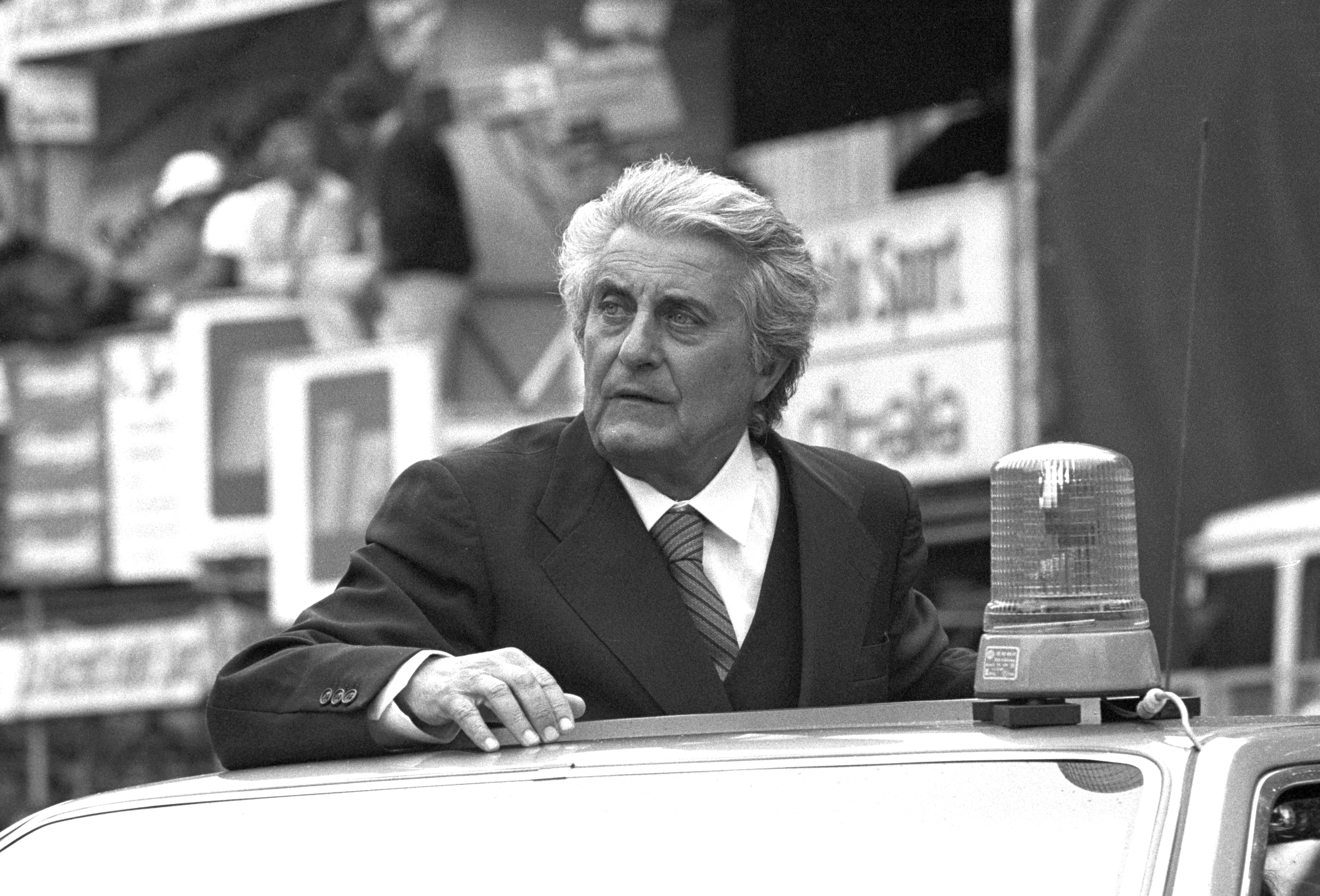 Vincenzo Torriani as race-organiser of the 1986 Giro d&rsquo;Italia in Merano