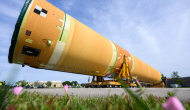 Artemis III Moon Rocket Core Stage on the Move