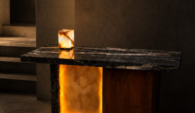 maison aetherion carves translucent minerals into sculptural light objects