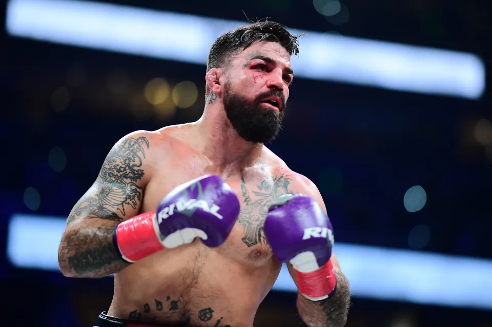 Mike Perry looks on during a cruiserweight fight against Jake Paul at Amalie Arena on July 20, 2024 in Tampa, Florida