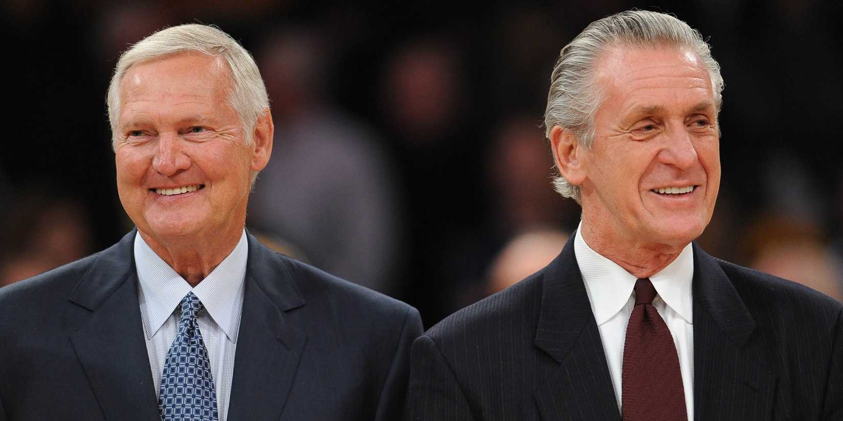 Jerry West and Pat Riley