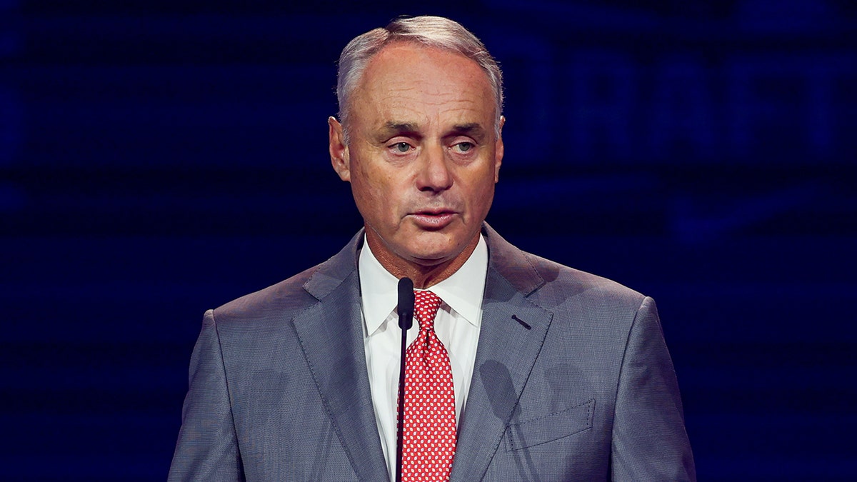 MLB Commissioner Rob Manfred speaking at the MLB Draft event