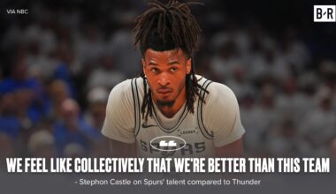 Stephon Castle Makes Bold Claim About Spurs' Talent Compared to Thunder After G6 Win
