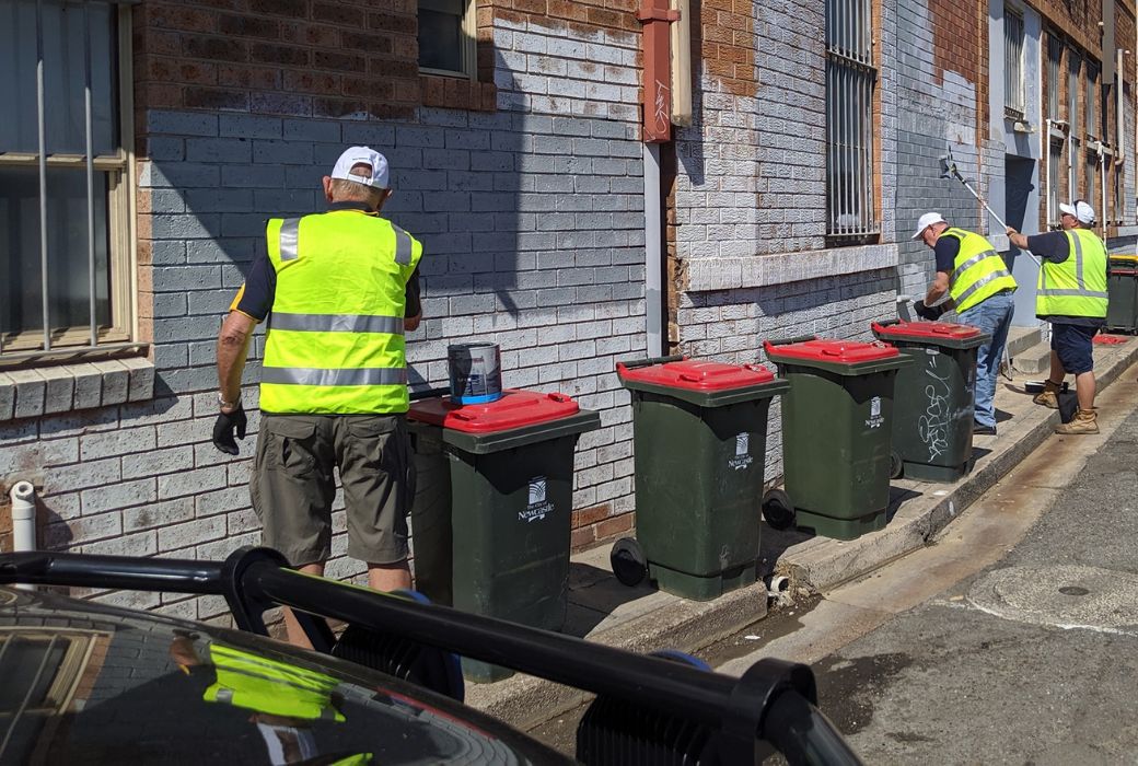 Newcastle graffiti prompts community clean-up
