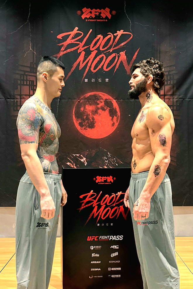 Contender Series Hwang In-soo and Alex Aaron College in 10 big league games face each other after the Z-Fight Night 04 middleweight division on May 8, 2026. They will have a match at the Seoul Olympic Handball Stadium on the 9th. Korean Zombie CEO Jung Chan-sung's ZFN will be broadcast live globally on UFC Fight Pass. Photo = MCPECC