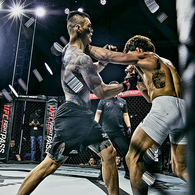 Contender Series Hwang In-soo is pushing Alex Aaron College in 10 big league games at the Z-Fight Night 04 main event at the Seoul Olympic Handball Stadium in May 2026. Korean Zombie CEO Jung Chan-sung's ZFN will be broadcast live globally excluding Latin America through UFC Fight Pass. Photo = MCPECC