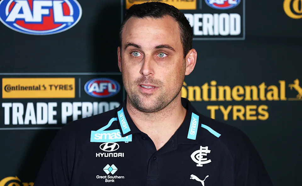 Nick Austin, pictured here during the AFL Trade Period in 2024.