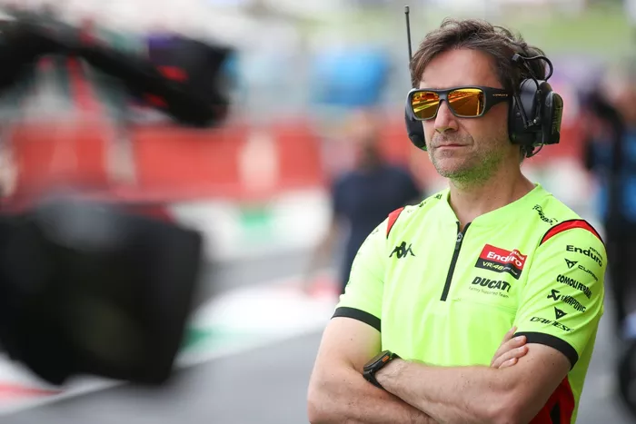 Pablo Nieto, Team Manager, VR46 Racing Team, in pit lane.