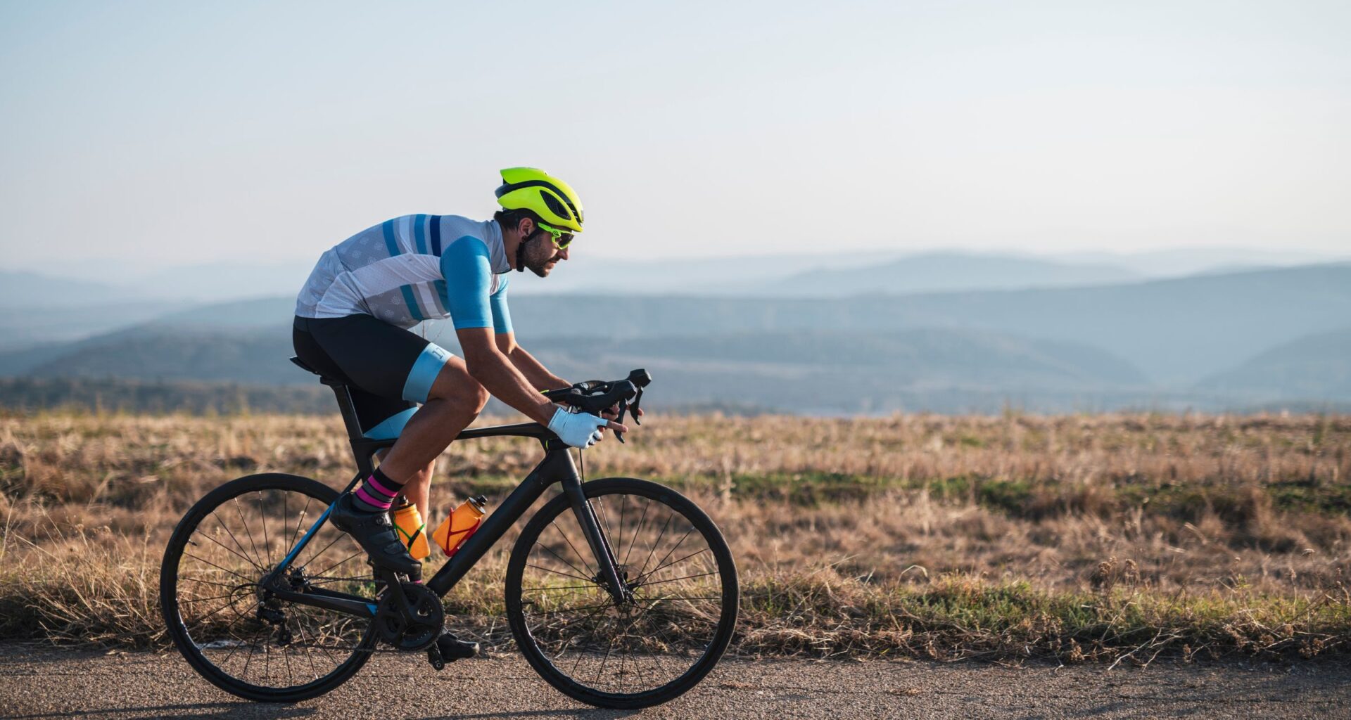 a person cycling outside
