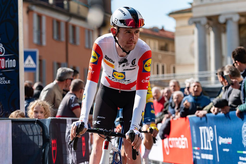 Derek Gee-West of LIDL-TREK at the start of Milano-Torino 2026 in Rho, Italy, on March 18, 2026. (Photo by Silvia Colombo/NurPhoto)