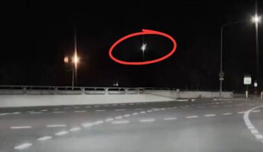 Screenshot of a video capturing the suspected meteor. Picture supplied