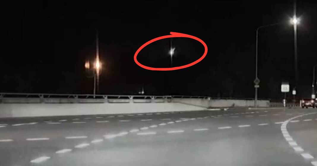 Screenshot of a video capturing the suspected meteor. Picture supplied