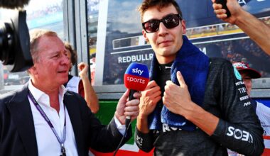 Martin Brundle, George Russell, Melbourne, 2022