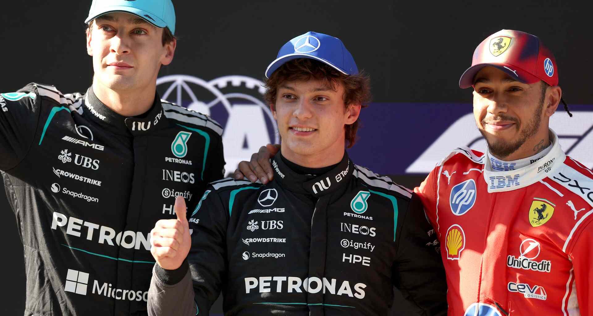 George Russell, Andrea Kimi Antonelli, Lewis Hamilton, Shanghai International Circuit, 2026