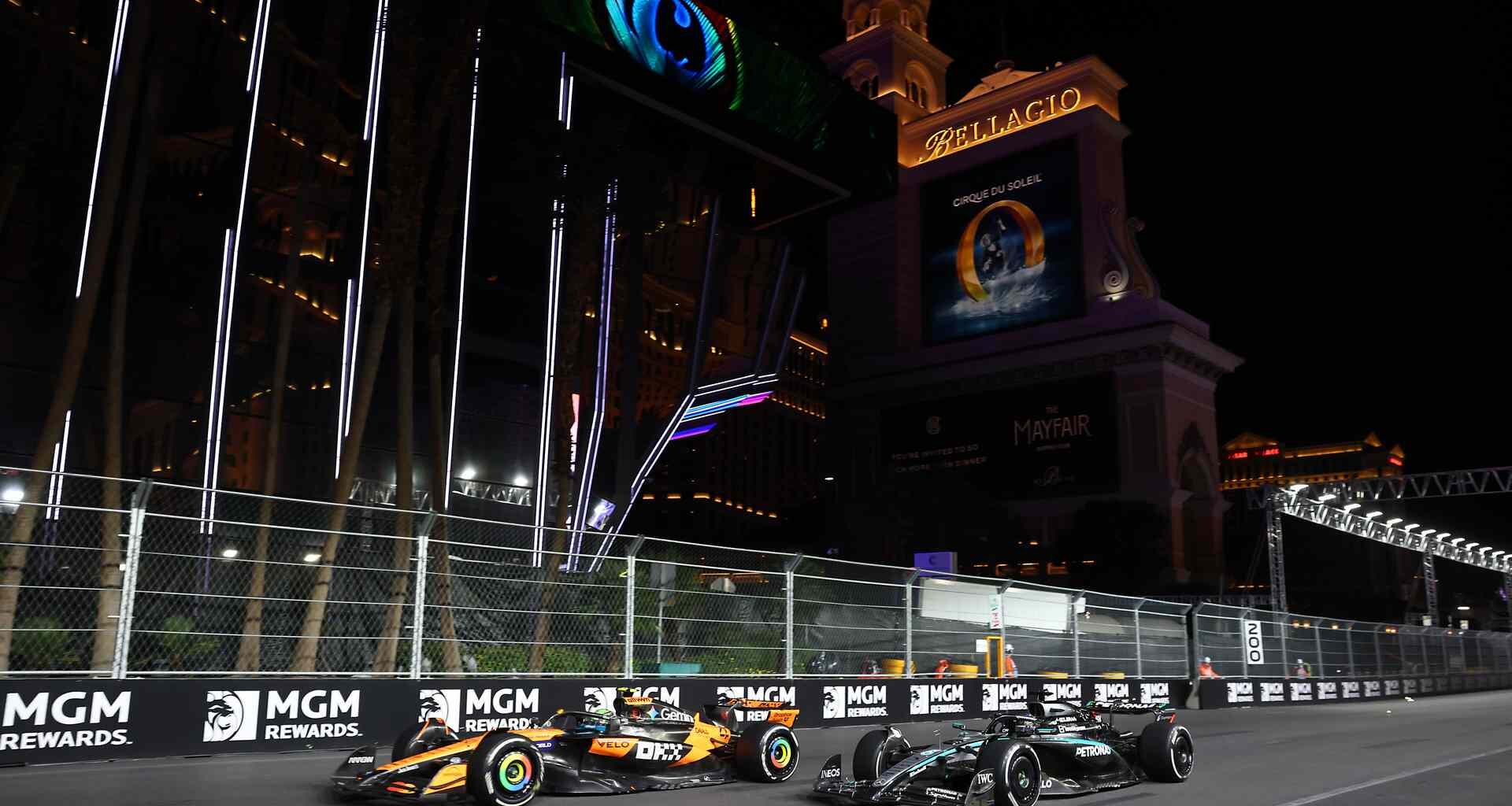 Lando Norris, George Russell, Las Vegas Strip Circuit, 2025