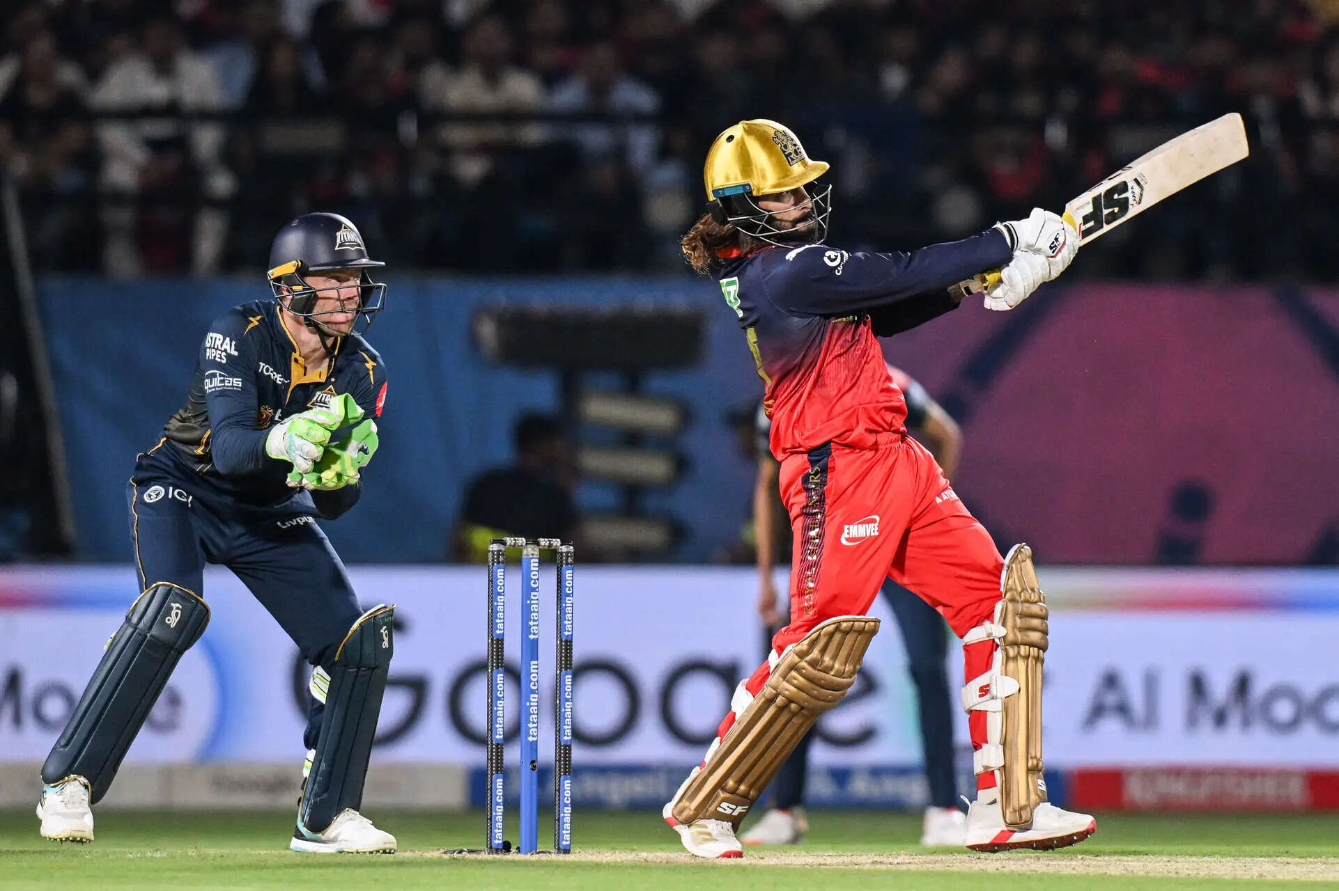 RCB skipper Rajat Patidar plays a shot during Qualifier 1 against GT. (ANI Photo) Rajat Patidar
