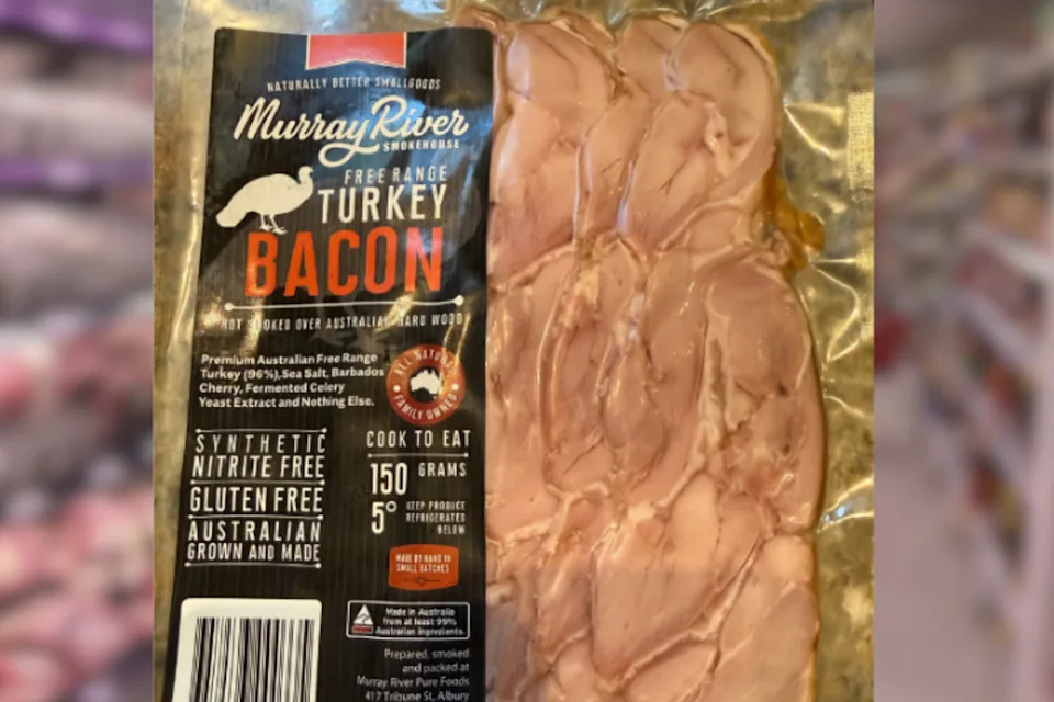 The Murray River free range turkey bacon was pulled over an undeclared milk allergen.