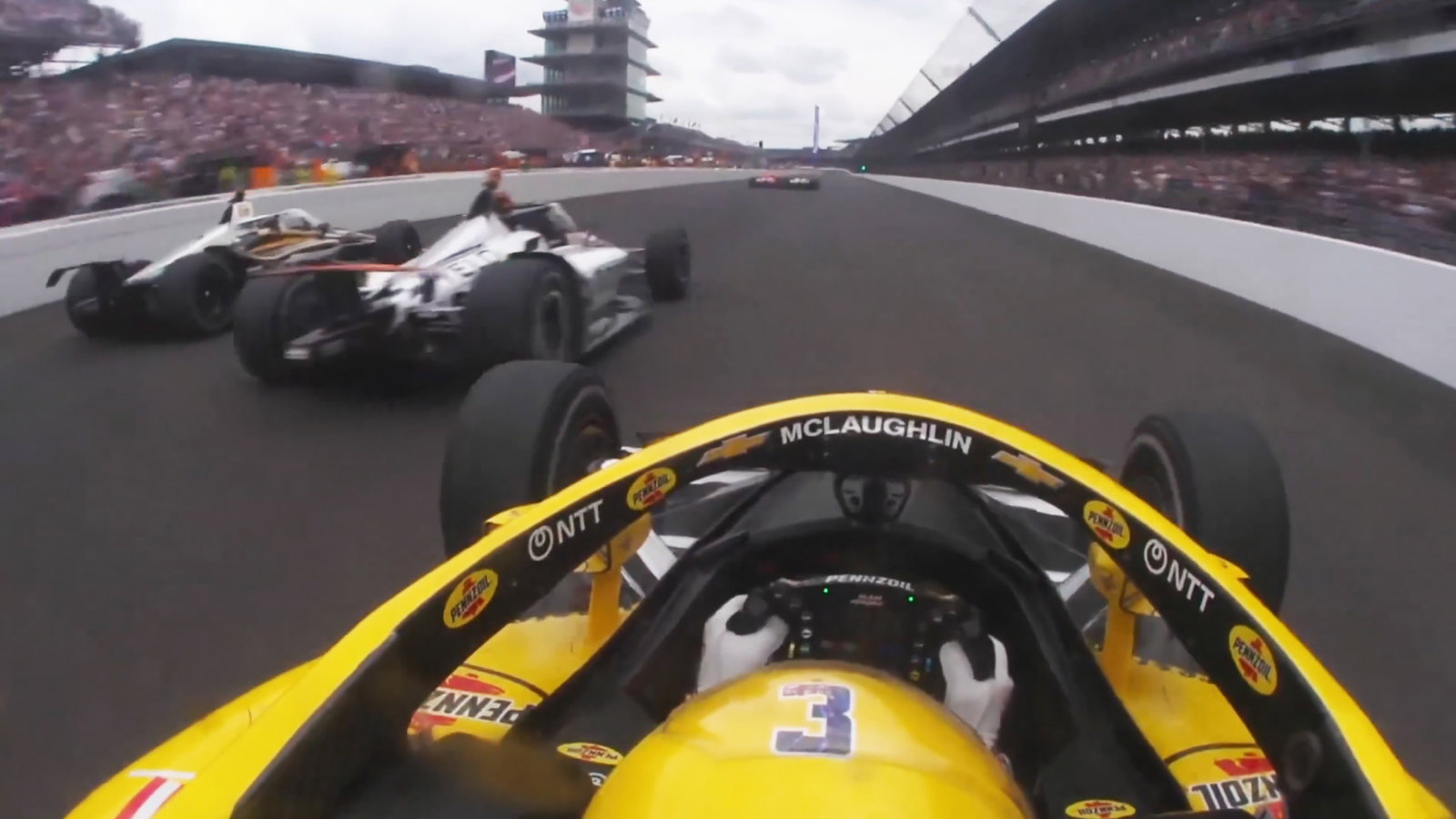 Watch incredible Indy 500 last lap from McLaughlin’s view