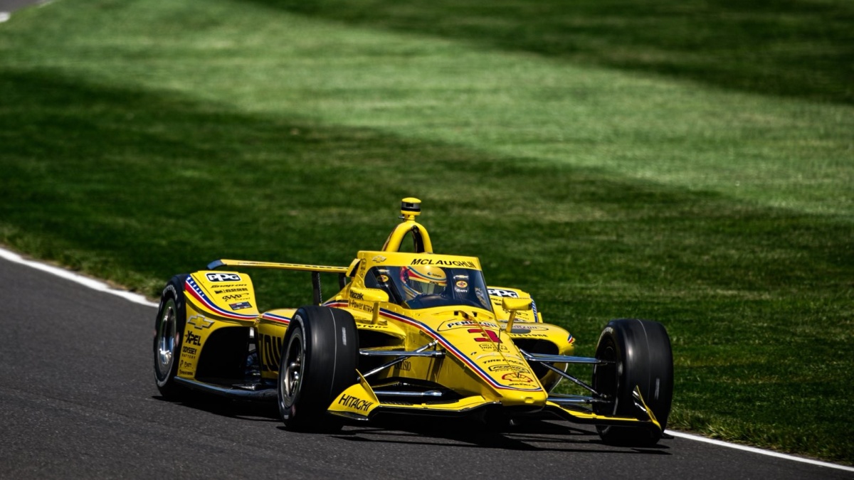 Scott McLaughlin in the Indy 500 qualifying mix