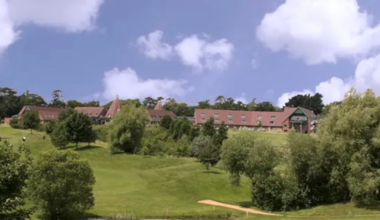 A father with a growing concern about stray golf balls has compared a golf course to a 'shooting range'.