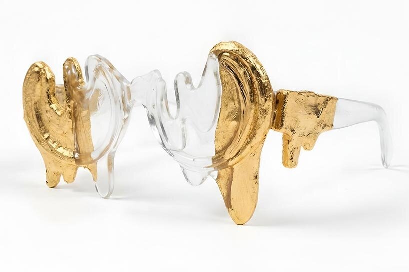 melting eyewear in glass and gold blurs sculpture, design, and optics in venice biennale - 1