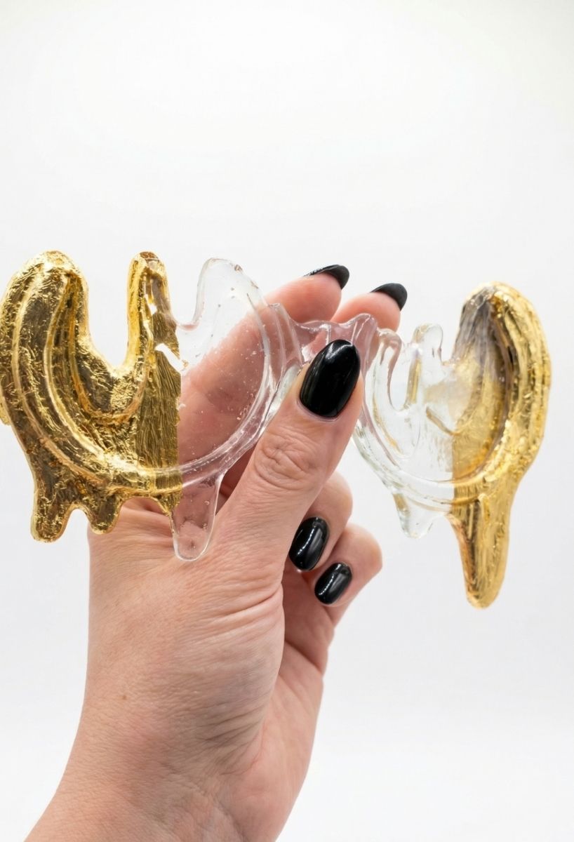 melting eyewear in glass and gold blurs sculpture, design, and optics in venice biennale - 2