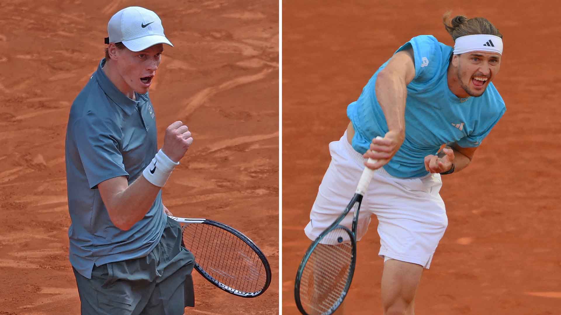Jannik Sinner and Alexander Zverev meet Sunday in the final of the Mutua Madrid Open.